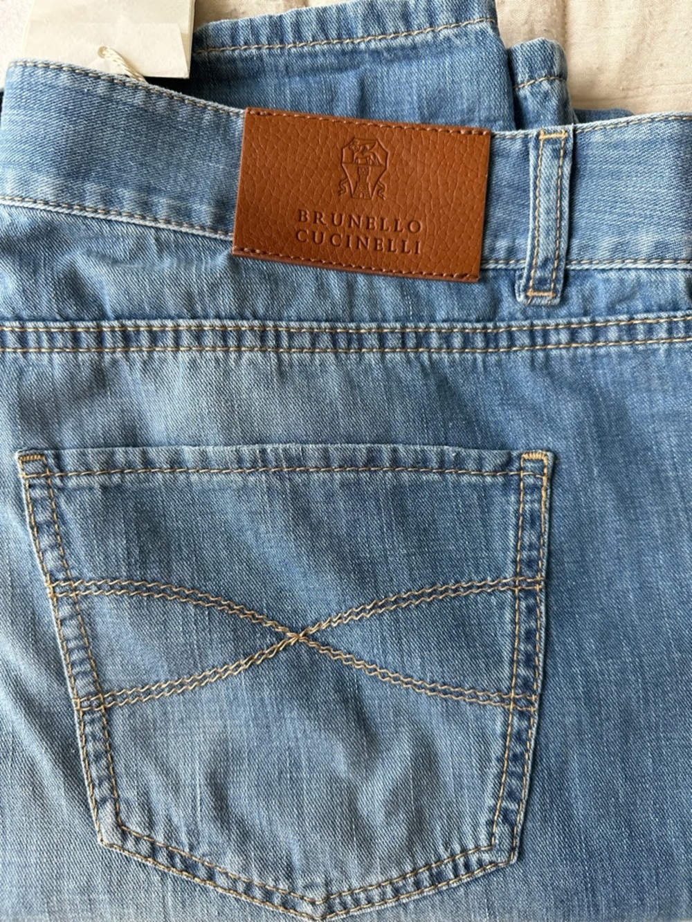 Brunello Cucinelli Light Blue Traditional Fit Denim Jeans